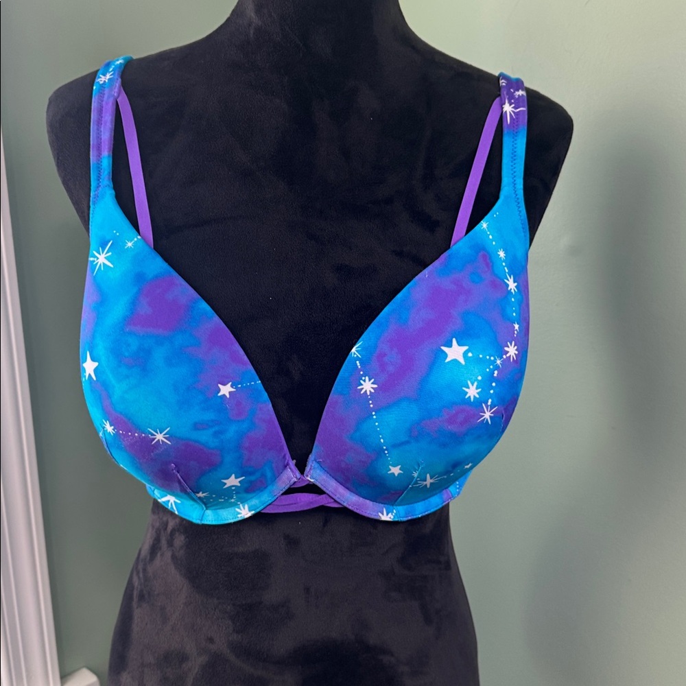 Cacique purple & turquoise bra 36F